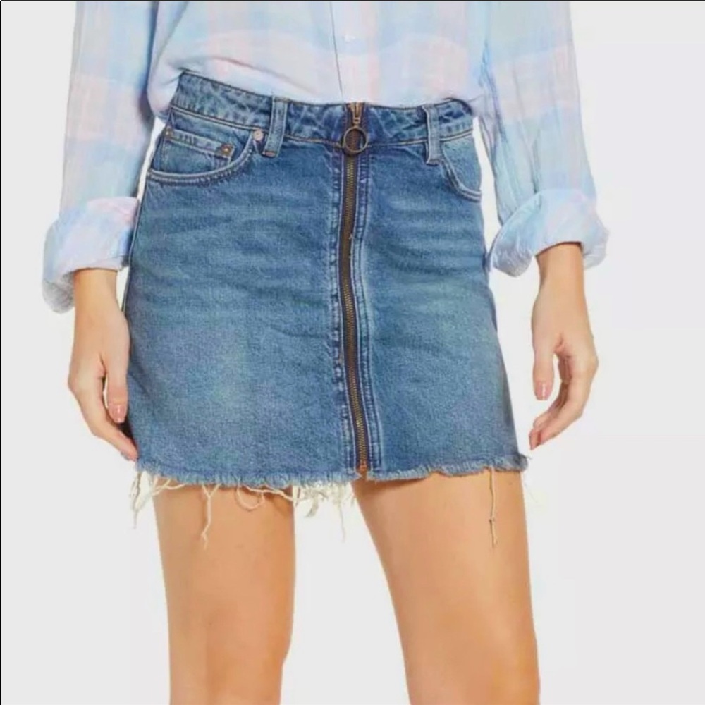 Free People Denim Skirt w/Zipper